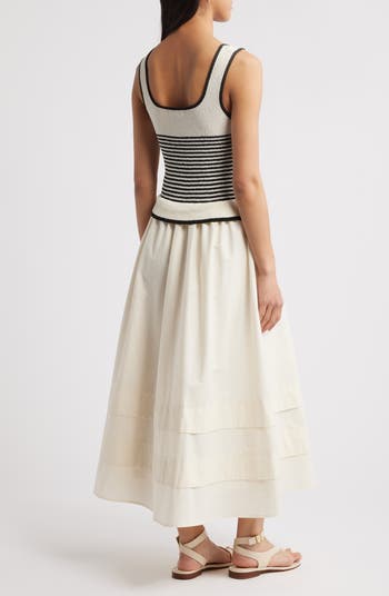 Sleeveless Stripe Maxi Sundress