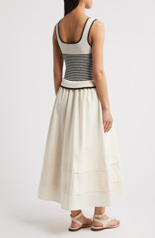 MOON RIVER MOON RIVER SLEEVELESS STRIPE MAXI SUNDRESS