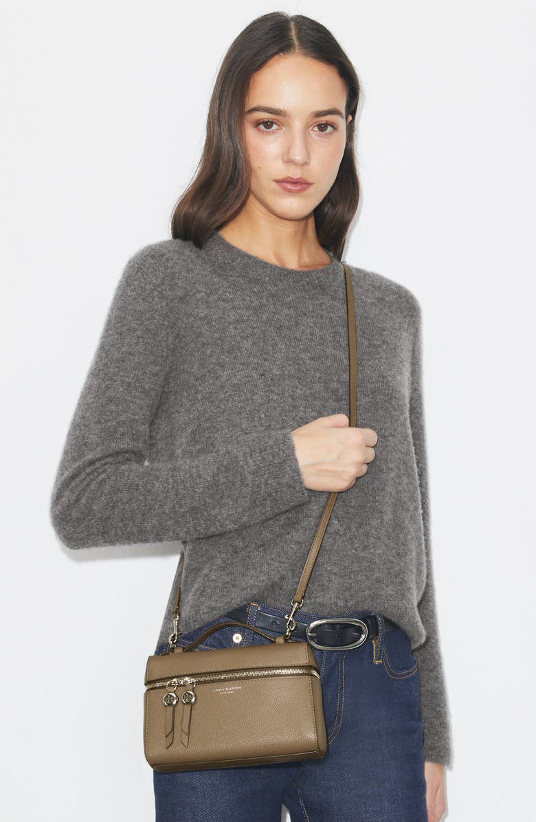 Tory Burch Romy Slim Top Handle Bag, Alternate, color, Wild Mushroom