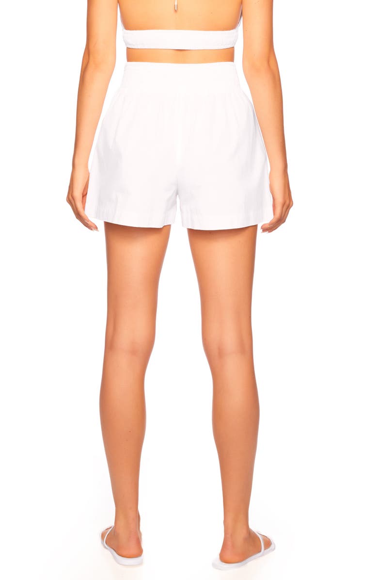 Susana Monaco Pleated Poplin Shorts, Alternate, color, 