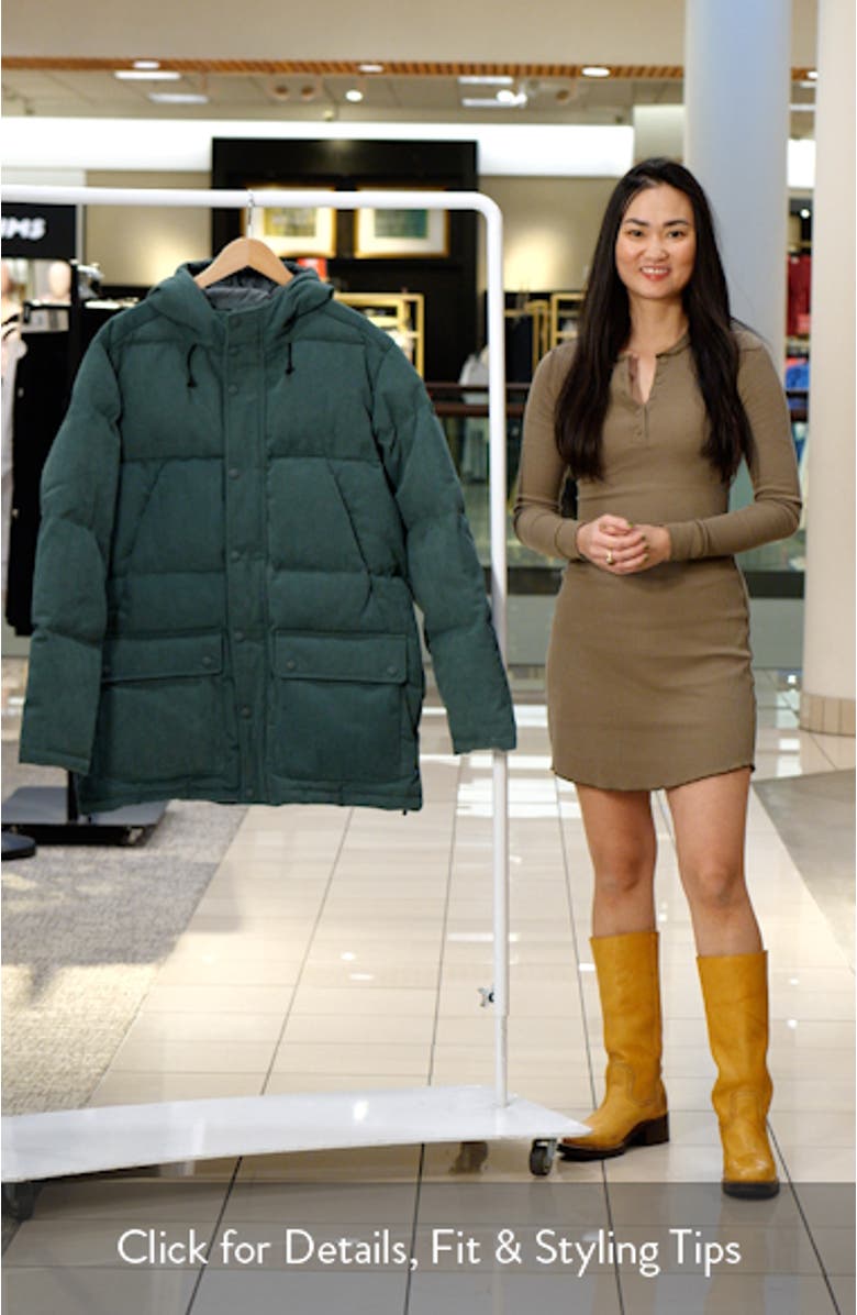 Dandy Water Repellent Down Corduroy Puffer Jacket, sales video thumbnail