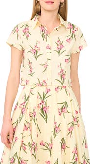 Ted Baker Cap Sleeve Button Up Shirt