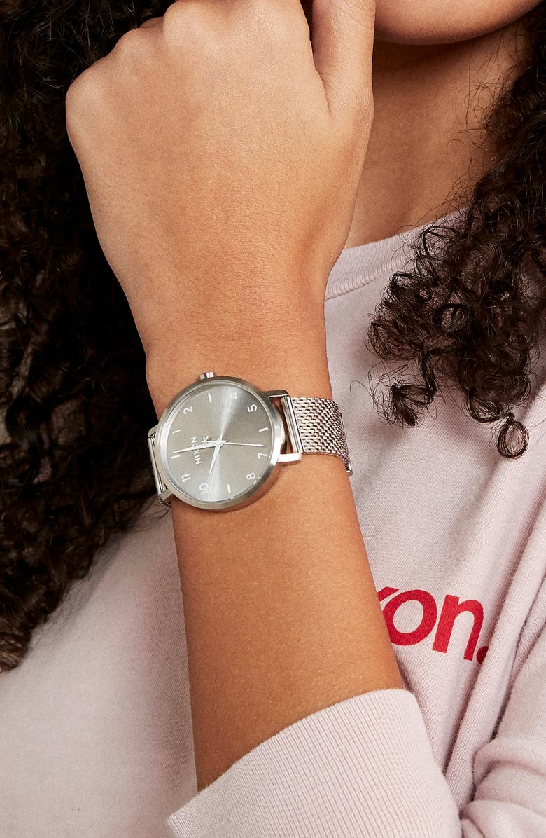 Nixon The Arrow Milanese Mesh Strap Watch, 38mm, Alternate, color,