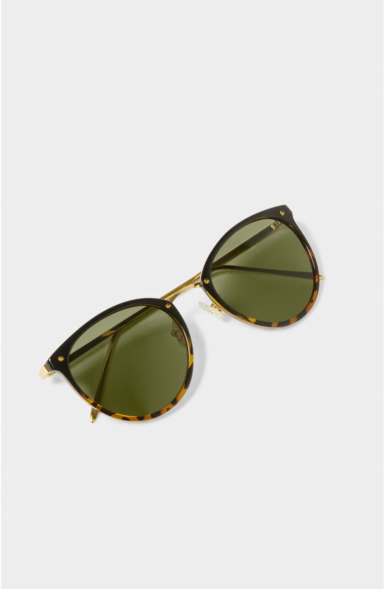 Katie Loxton Santorini Sunglasses, Alternate, color, Gradient Black Tortoiseshell