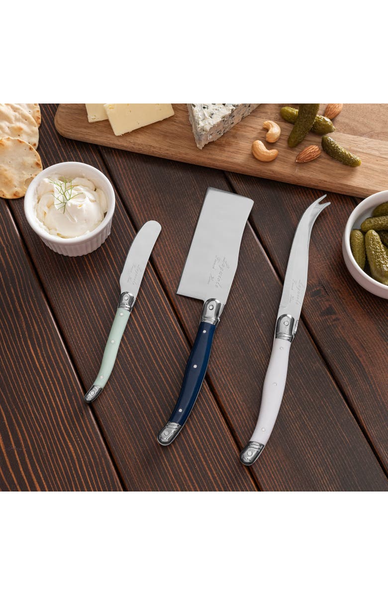 FRENCH HOME Set of 3 Assorted Laguiole Cheese Knives, Alternate, color, Sea Salt