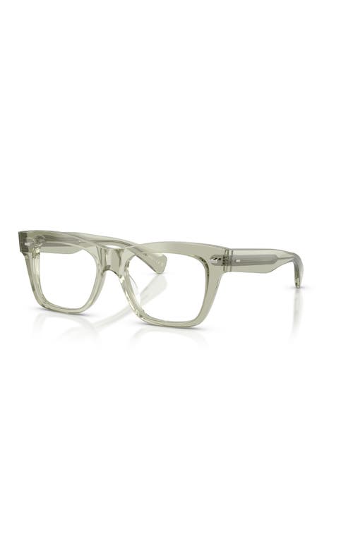 Oliver Peoples 51mm Rectangle Optical Glasses In Gray