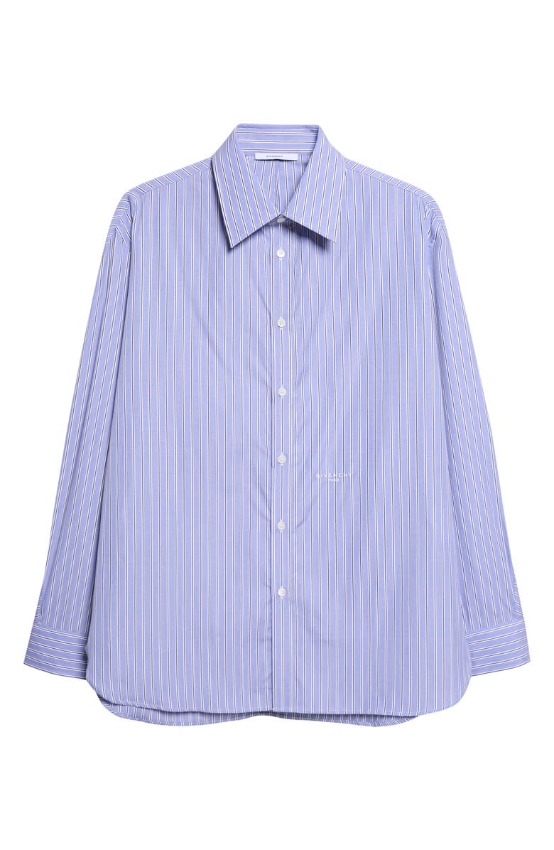 Givenchy Couture Seam Stripe Overshirt, Main, color, White/ Navy