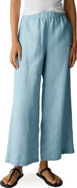 Eileen Fisher Linen Wide Leg Pants