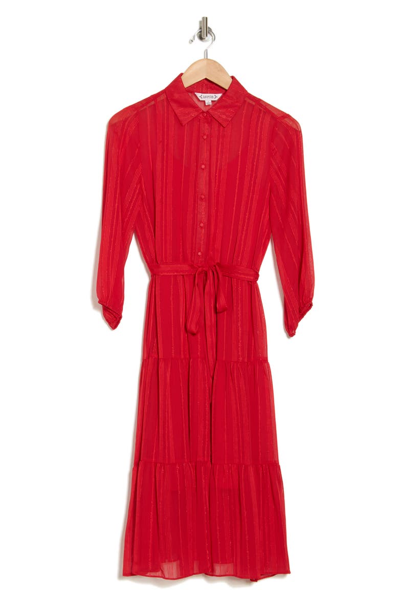 Button Front Dress, Alternate, color, RED RIDING HOOD