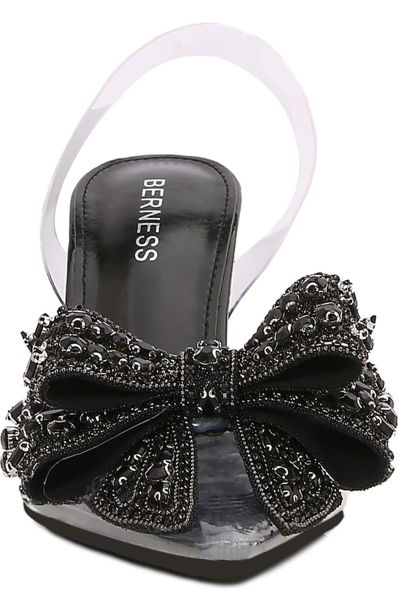 BERNESS Nina Rhinestone Bow Clear Kitten Heel Pump, Alternate, color,