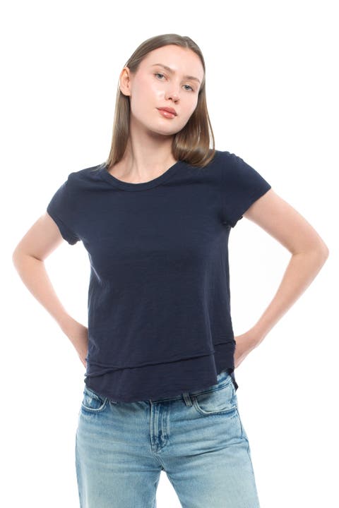 Short Sleeve Mock Layer Tee