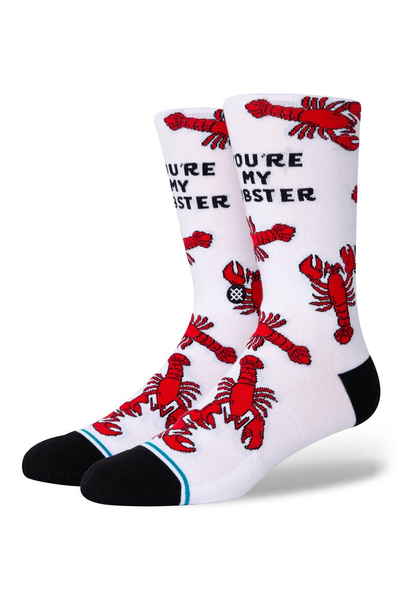 You're My Lobster Socks, Main, color, WHITE