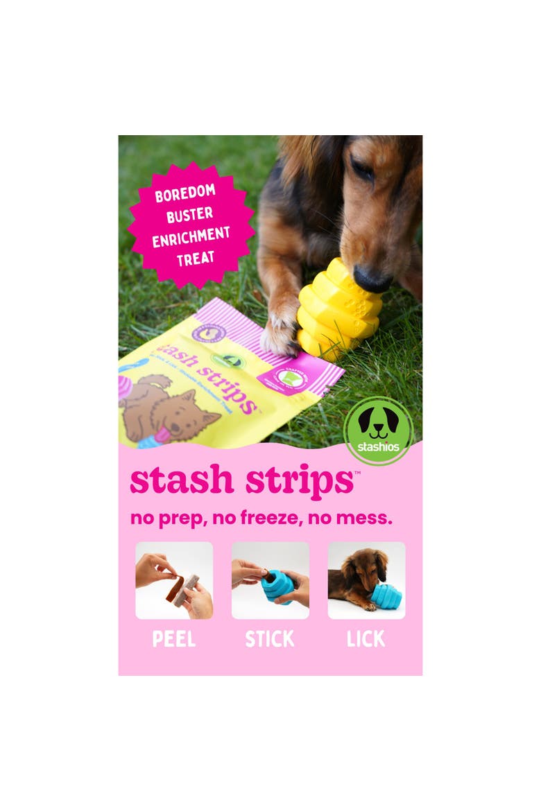 Stash Strips - Peanut Butter & Banana - 18ct Enrichment Dog Treats, Alternate, color, Multicolored