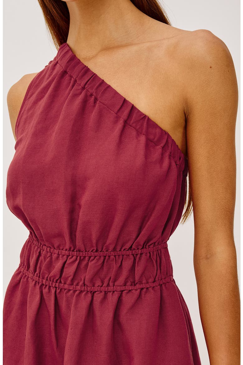 Selani One-Shoulder Fit & Flare Midi Dress, Alternate, color, SPICE