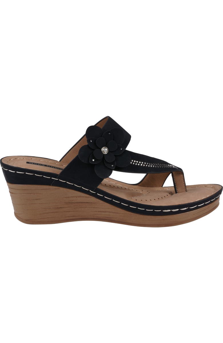 GC SHOES Taryn Flower Wedge Sandal, Alternate, color,