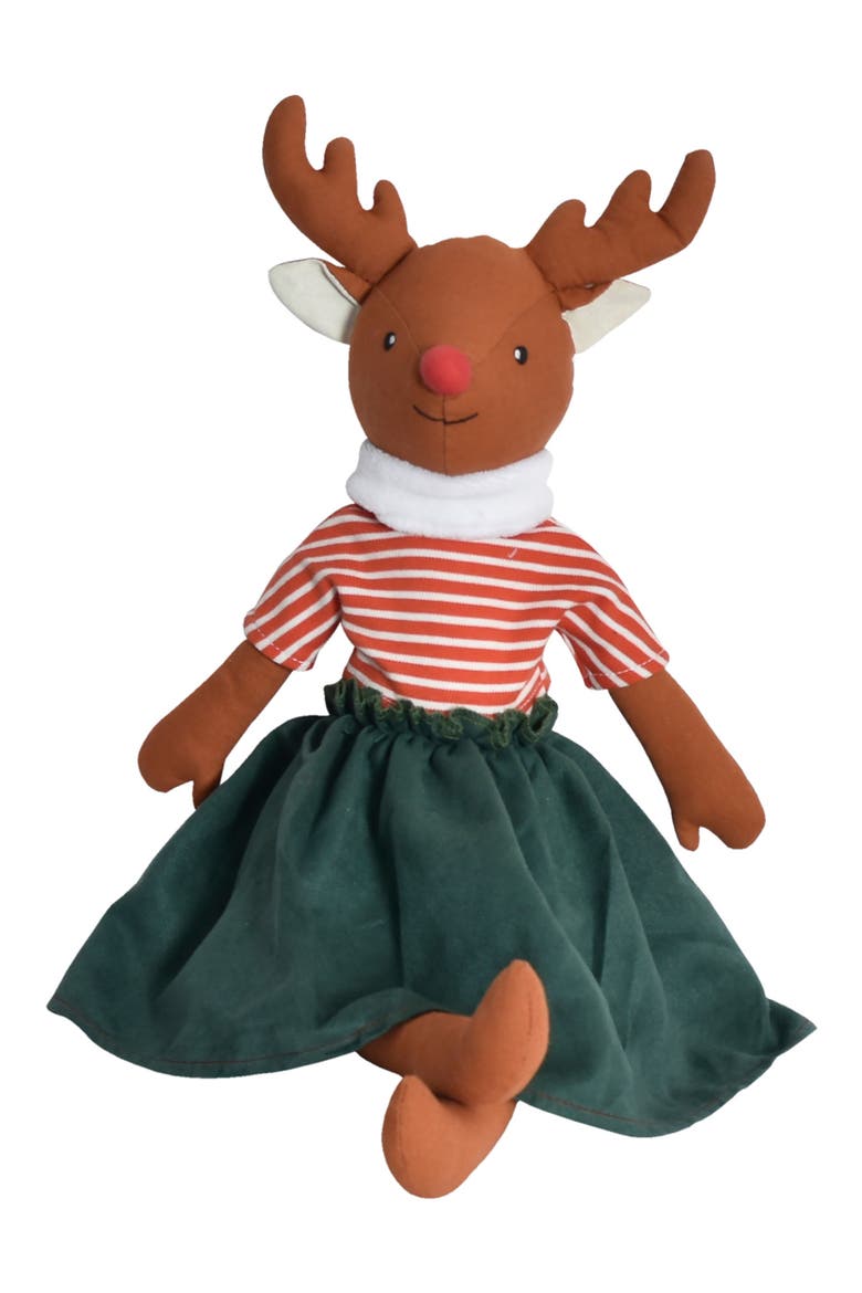 Red Stripe Reindeer Doll, Alternate, color, NA