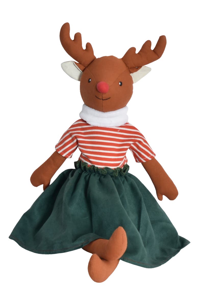Tikiri Red Stripe Reindeer Doll, Alternate, color, Na