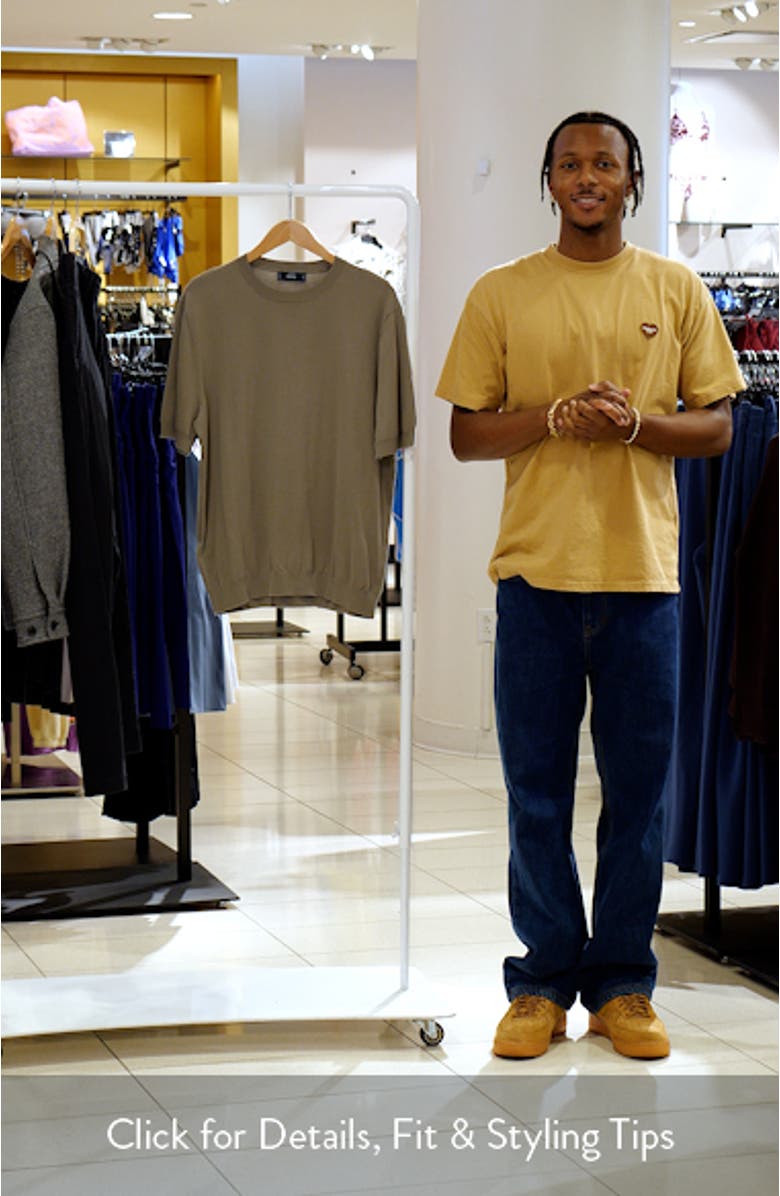 Short Sleeve Cotton Crewneck Sweater, sales video thumbnail