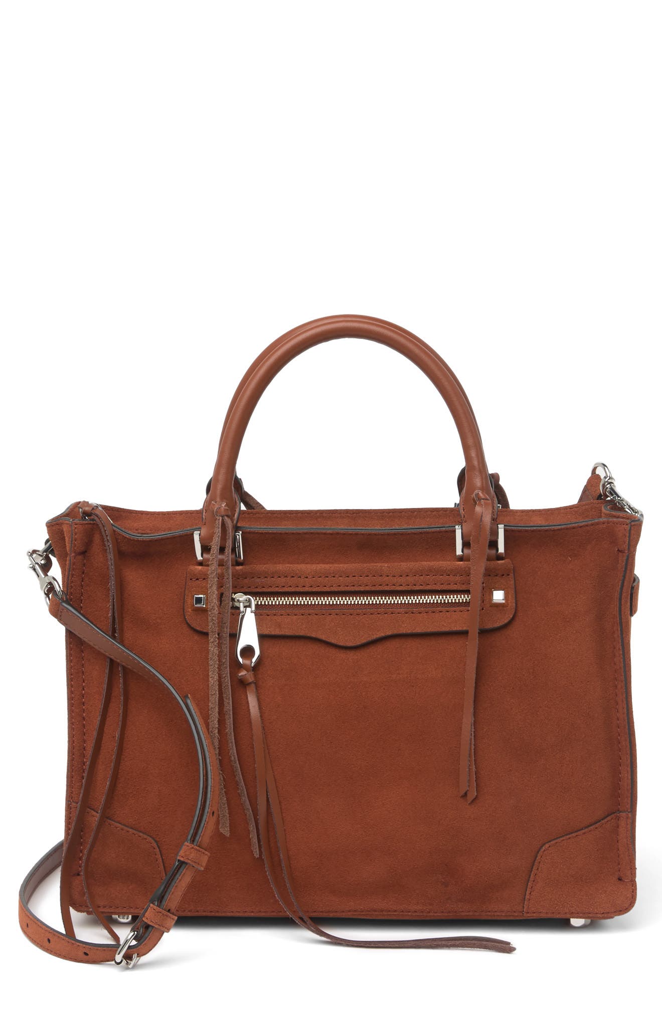 Rebecca Minkoff Regan Leather Satchel Tote, Main, color, 