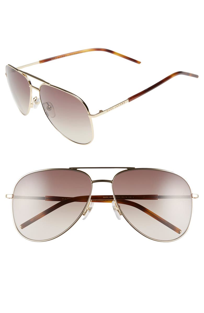 Marc Jacobs 59mm Aviator Sunglasses, Main, color, 