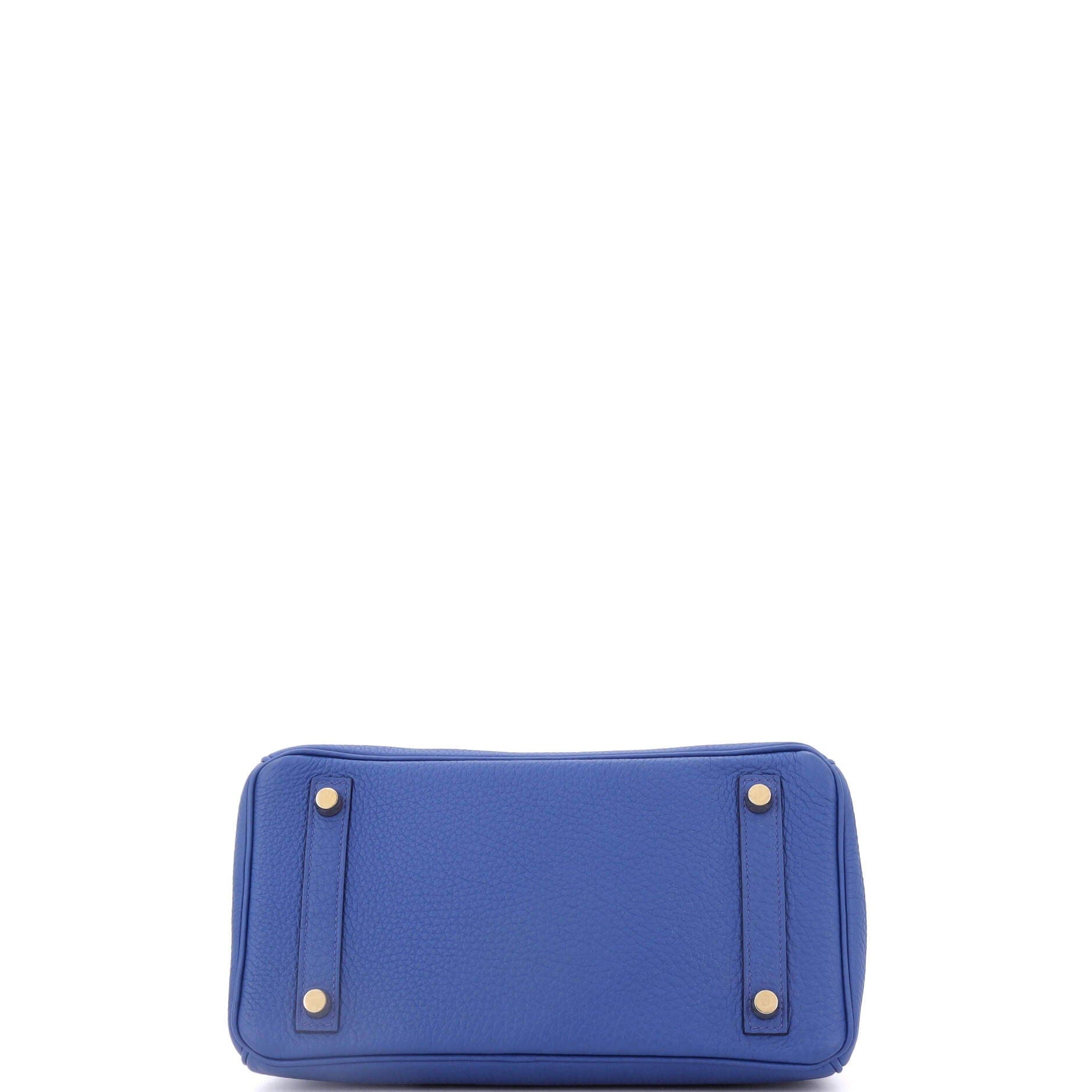 Pre-Owned Hermes Birkin Handbag Blue Togo with Gold Hardware 25, Alternate, color, 