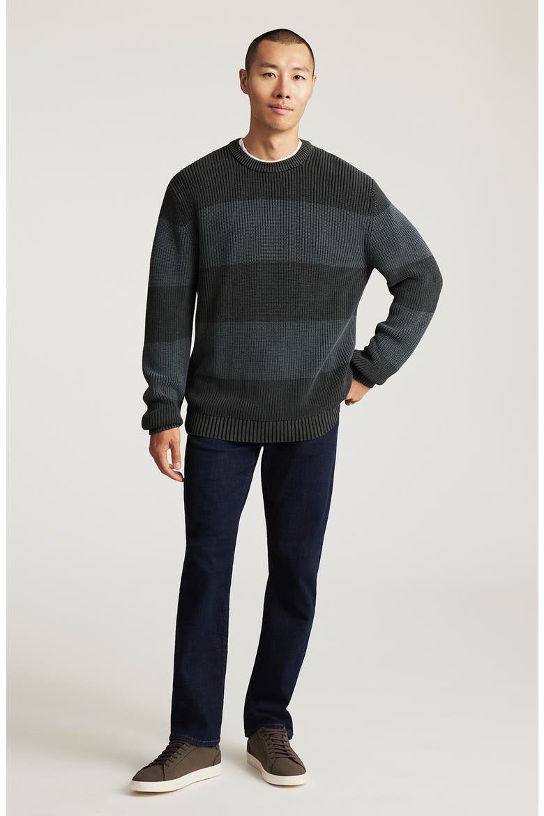 Raven Colorblock Cotton Sweater, Alternate, color, RAVEN