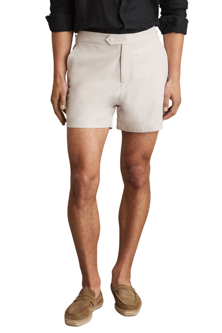Sun Side Adjuster Swim Trunks, Main, color, OFF WHITE