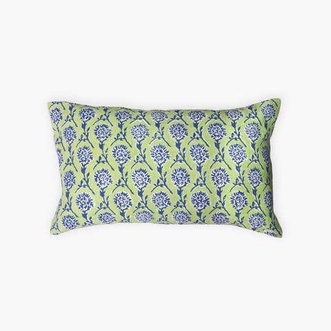 Nikhar - Lumbar Linen Throw Pillow Cover