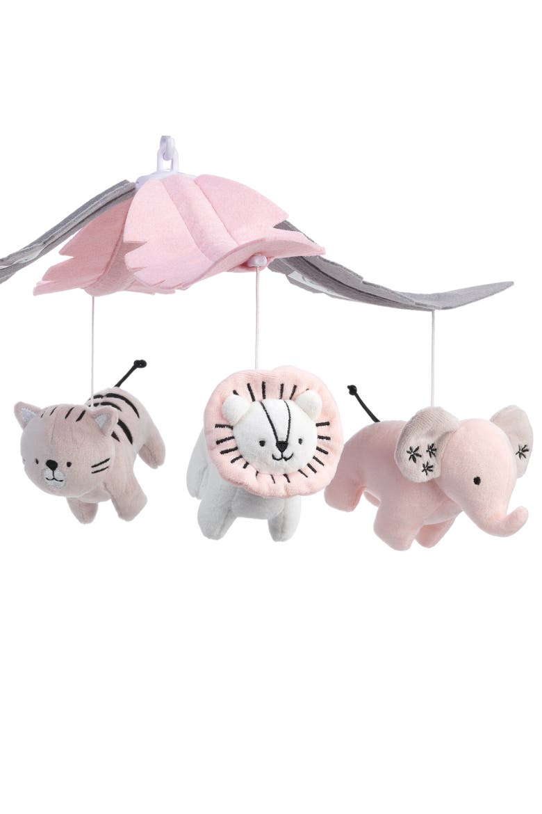 Happy Jungle Musical Baby Crib Mobile Safari Animals Soother Toy, Alternate, color, Multicolor