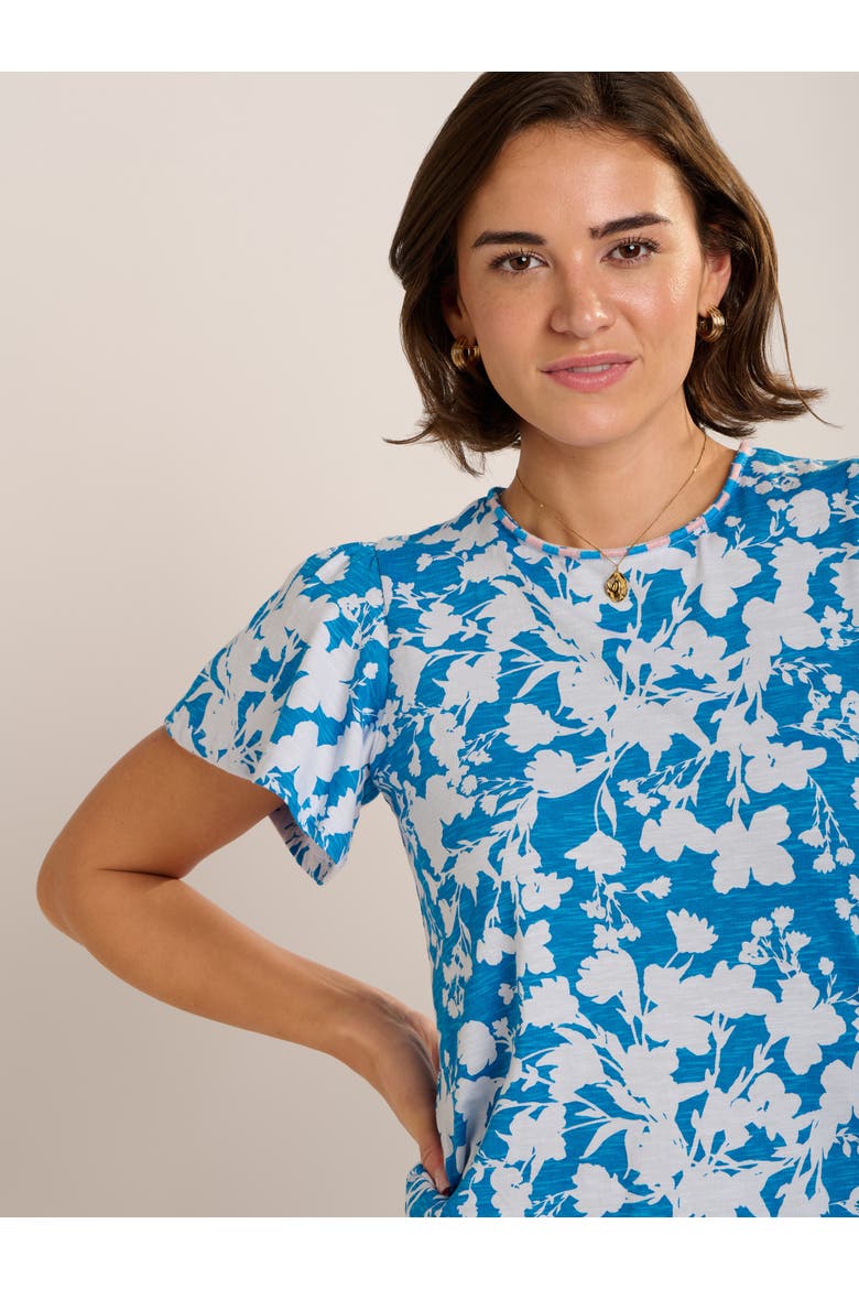 Ria Floral Print T-Shirt, Alternate, color, Blue