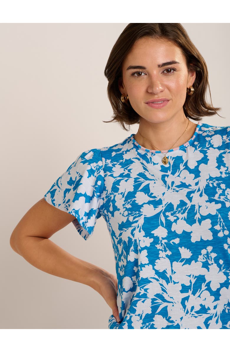 Brakeburn Ria Floral Print T-Shirt, Alternate, color, Blue