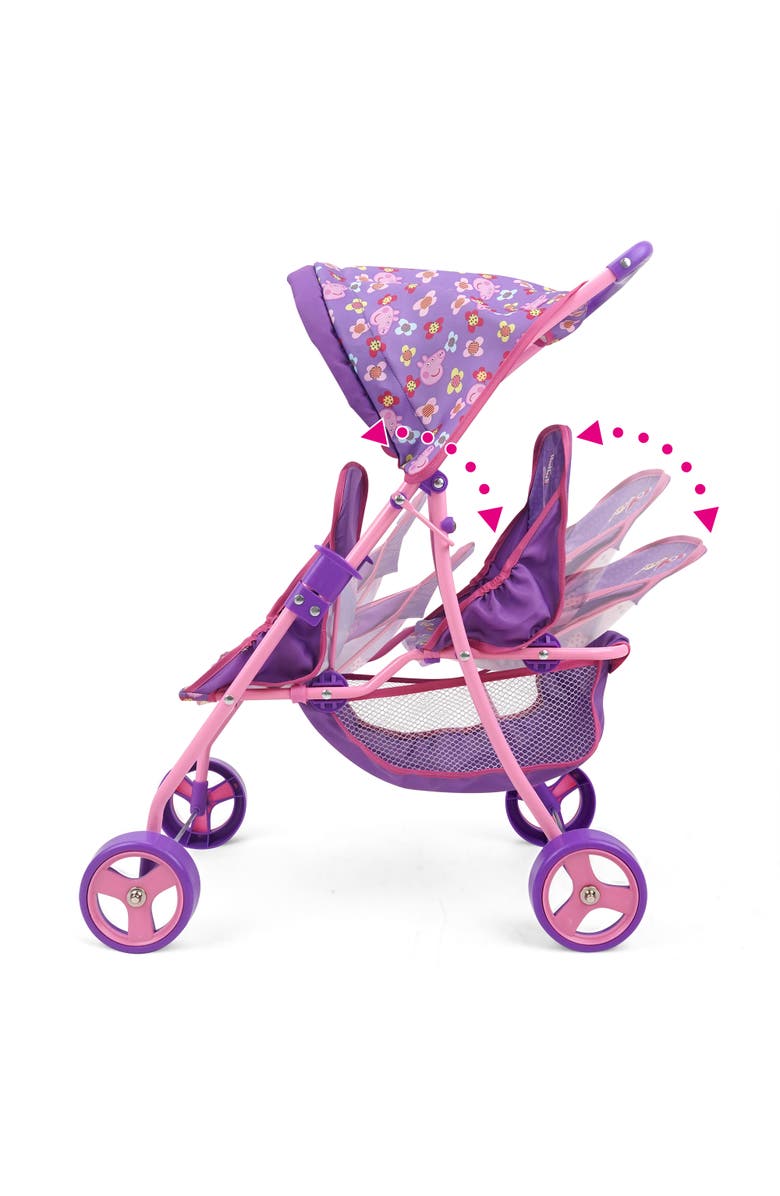Peppa Pig Doll Twin Stroller, Alternate, color, Multicolored