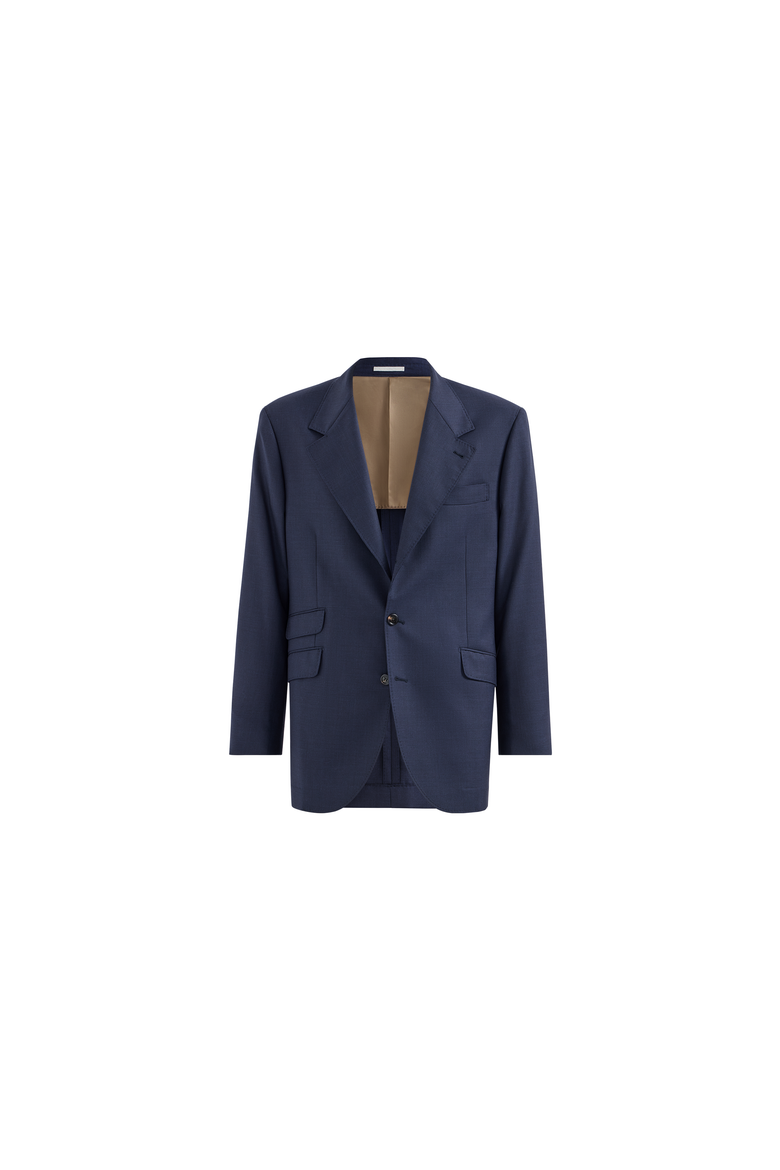 Virgin wool houndstooth Cavallo Tailor blazer, Alternate, color, Navy Blue
