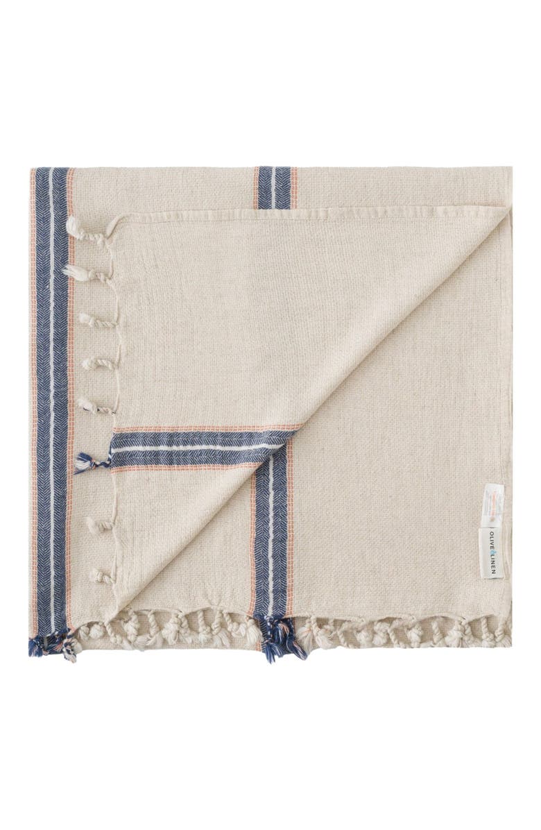 Olive & Linen Bosa Linen Turkish Towel, Alternate, color,