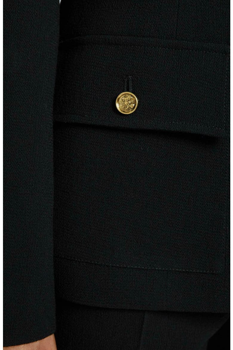 VERISA Jacket in Luxury Wool Crepe, Alternate, color, BLACK