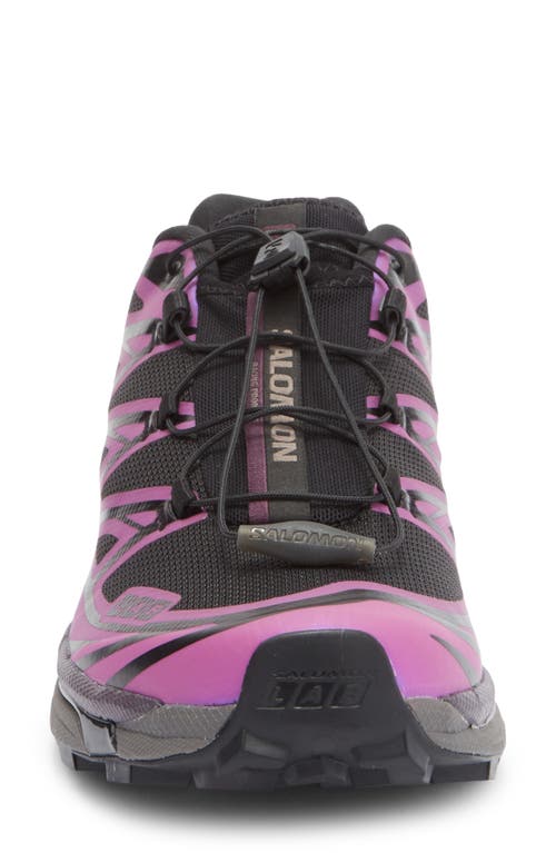 Salomon Gender Inclusive Xt-6 Iridescent Trail Shoe In Black
