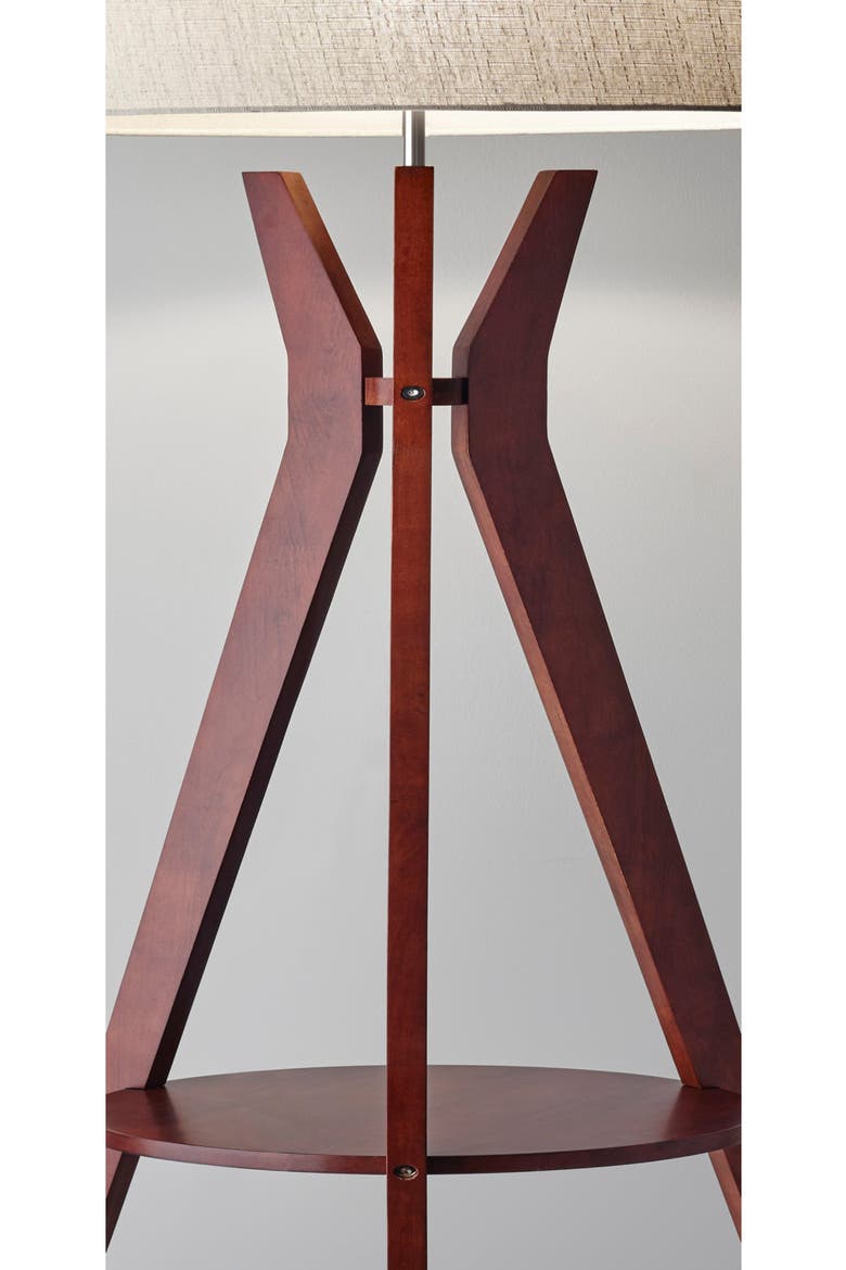 Bedford Shelf Floor Lamp, Alternate, color, SOLID WALNUT WOOD