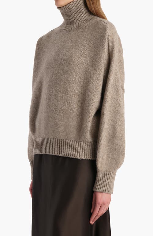 Khaite Willem Oversize Cashmere Turtleneck Sweater In Brown
