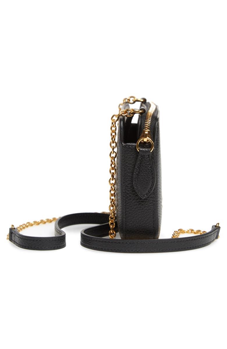 Mulberry Plaque Leather Wallet on a Chain, Alternate, color,