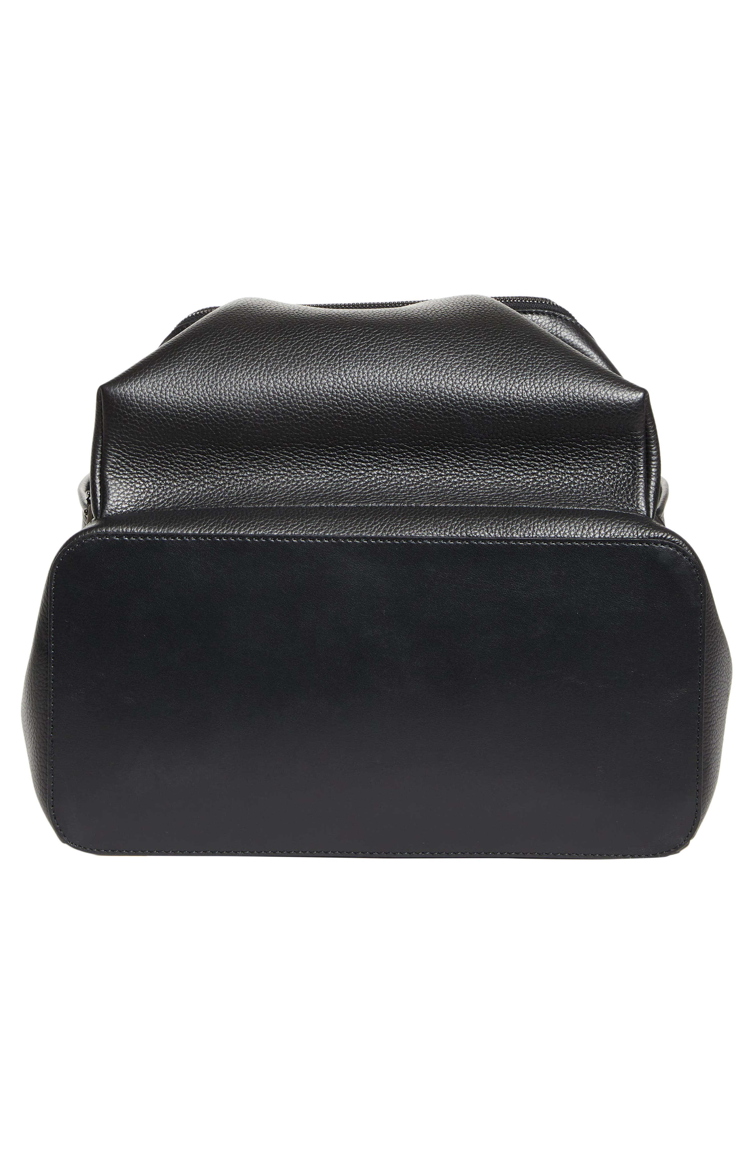 Stoic Leather Backpack, Alternate, color, BLACK