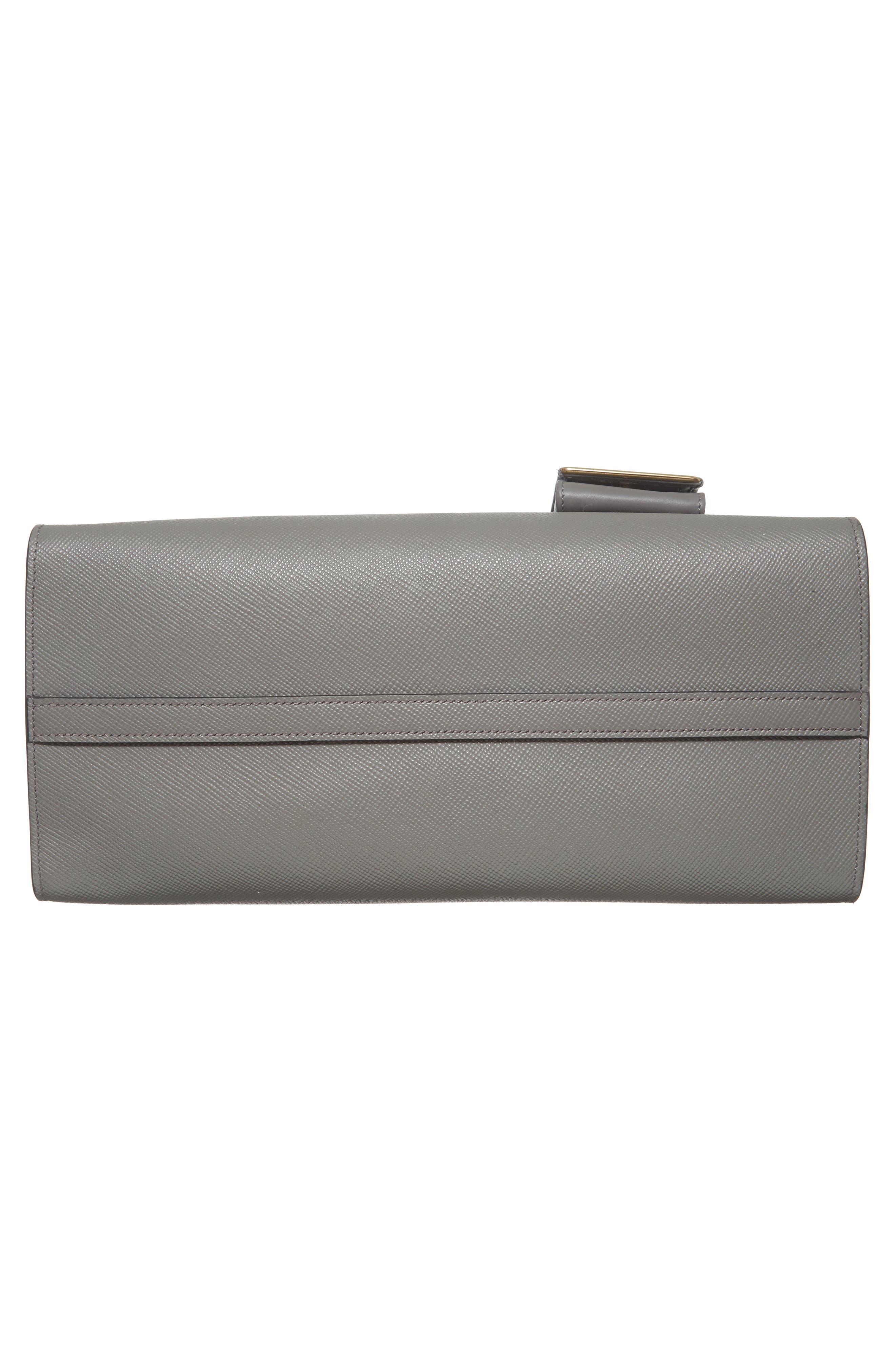 Large Monochrome Saffiano Leather Satchel, Alternate, color, MARMO