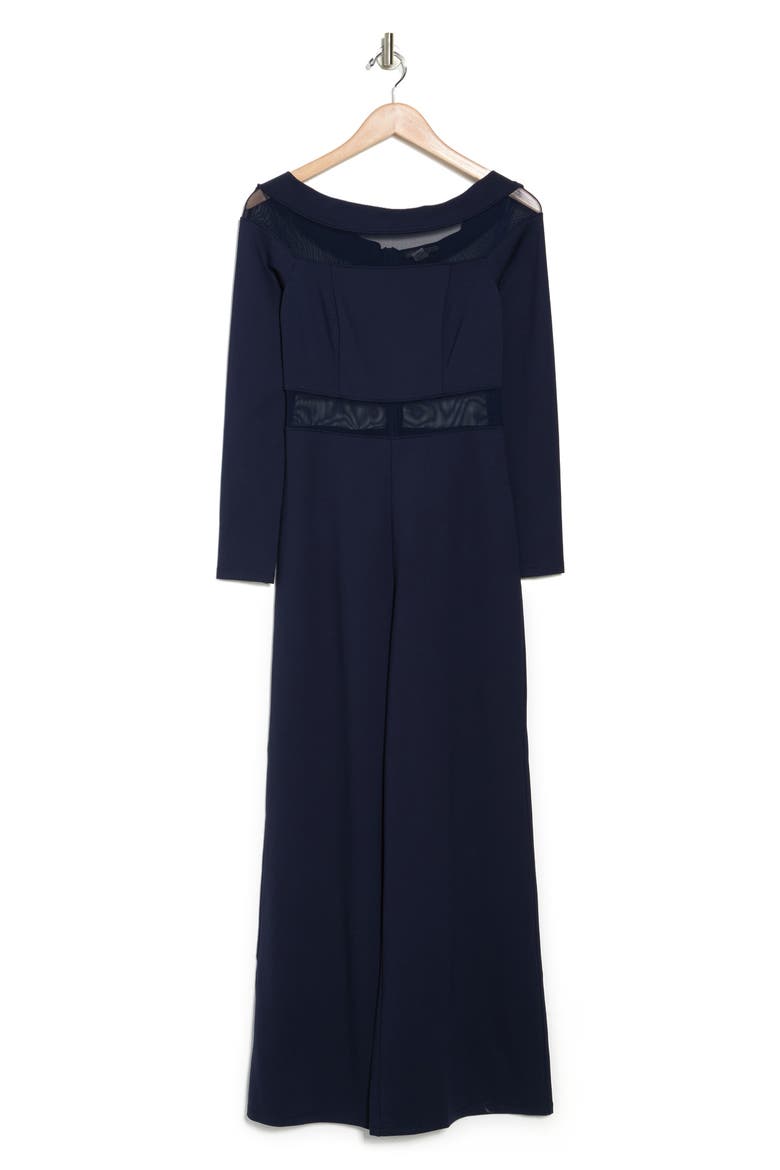 Coleen Off the Shoulder Jumpsuit, Alternate, color, NAVY BLAZER