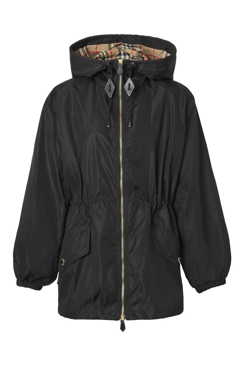 Binham Zip Hooded Nylon Jacket, Alternate, color, BLACK