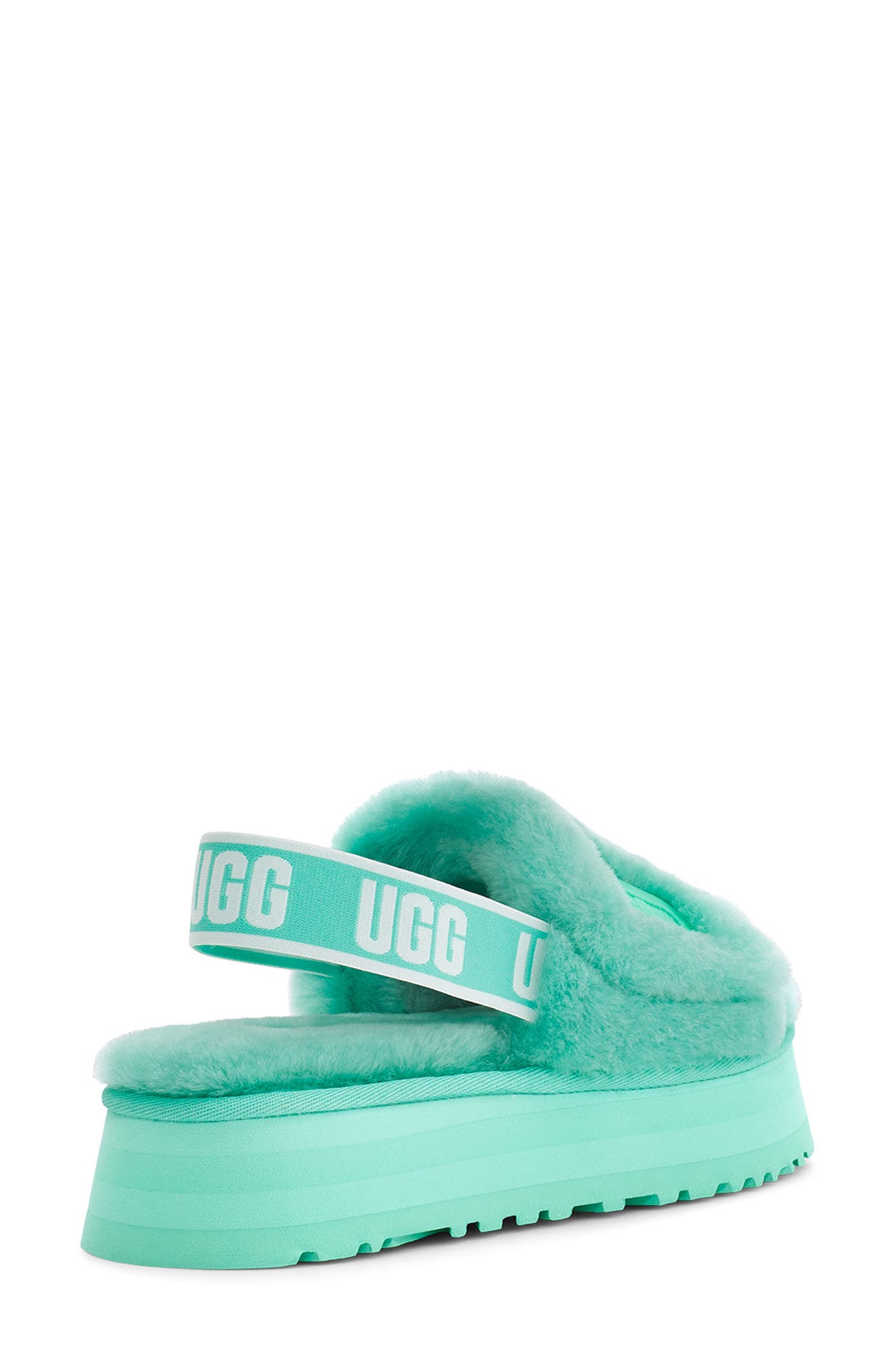 Disco Genuine Shearling Slingback Slipper, Alternate, color, TIDE POOL