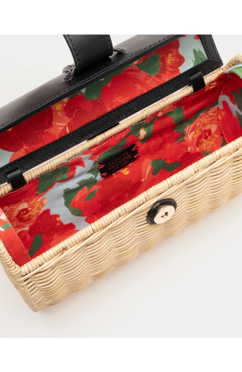 Frances Valentine Betsy Wicker Basket Crossbody Bag, Alternate, color, Black