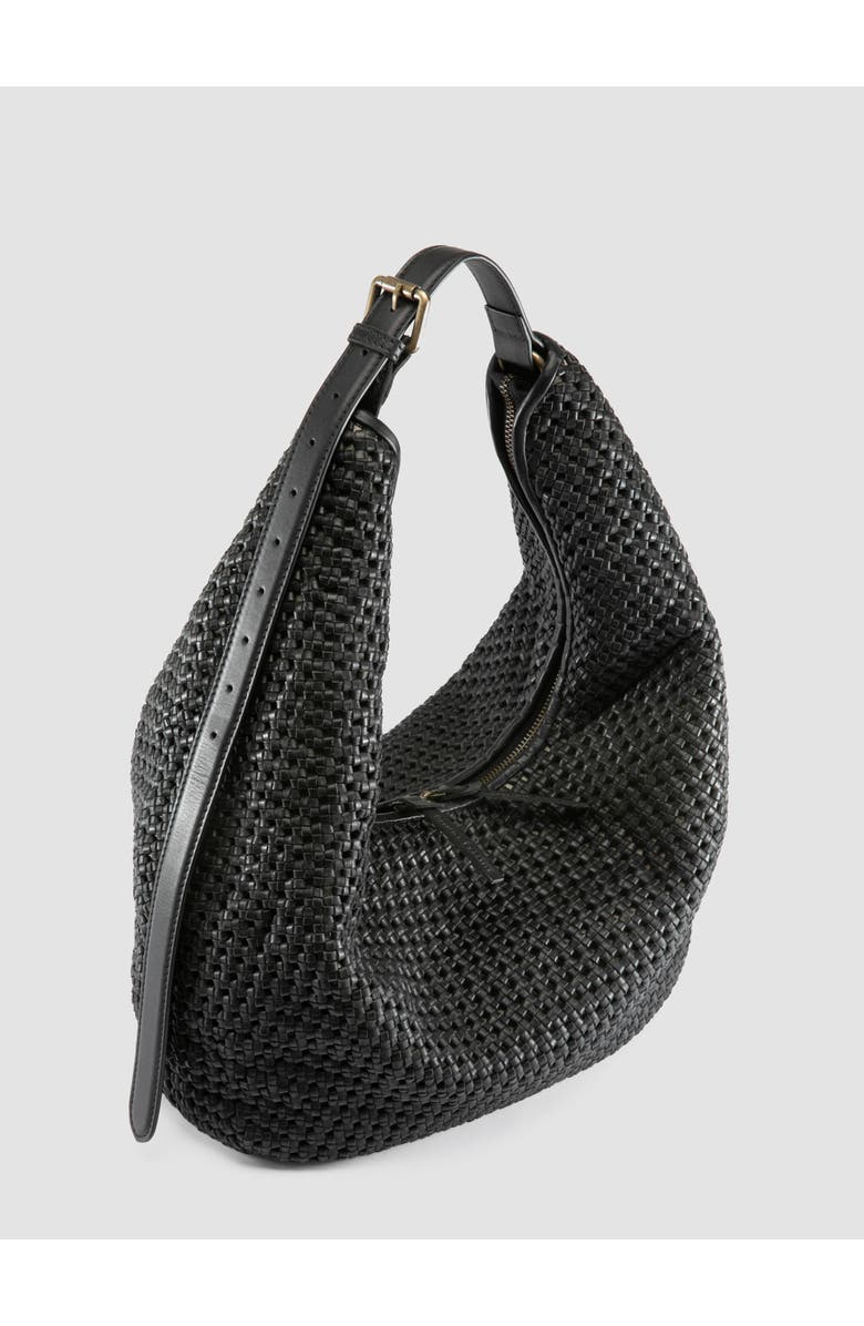 Officine Creative Vicky 002 Hand-Woven Shoulder Bag, Alternate, color, Black