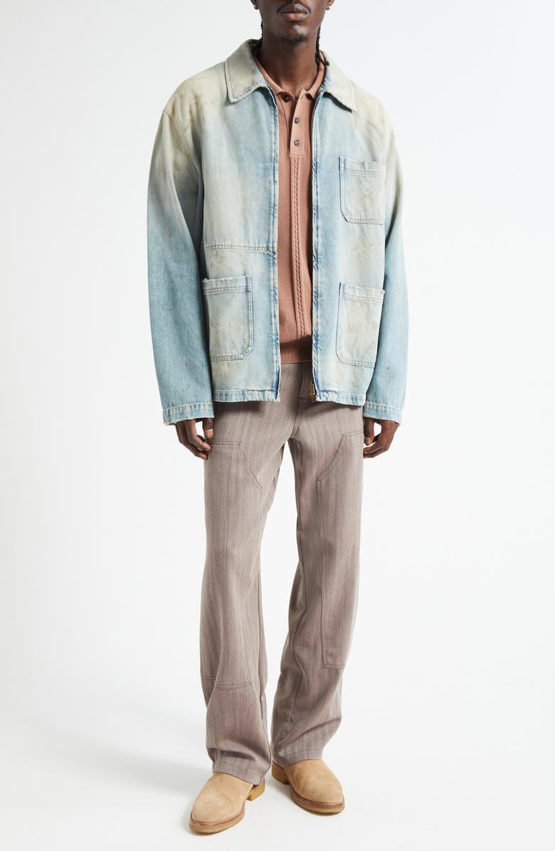 Golden Goose Journey Mackenzie Denim Work Jacket, Alternate, color, Light Blue