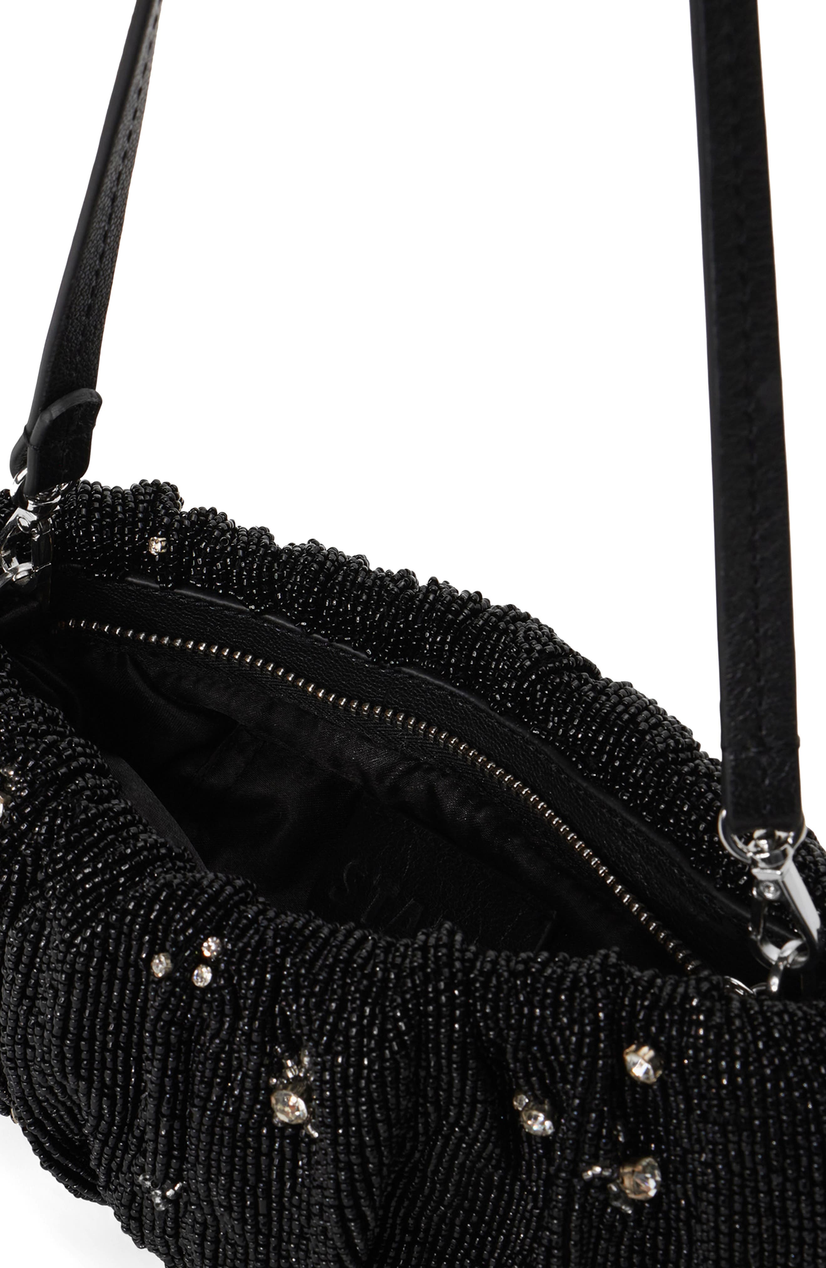 Beaded Bean Shoulder Bag, Alternate, color, STARRY NIGHT