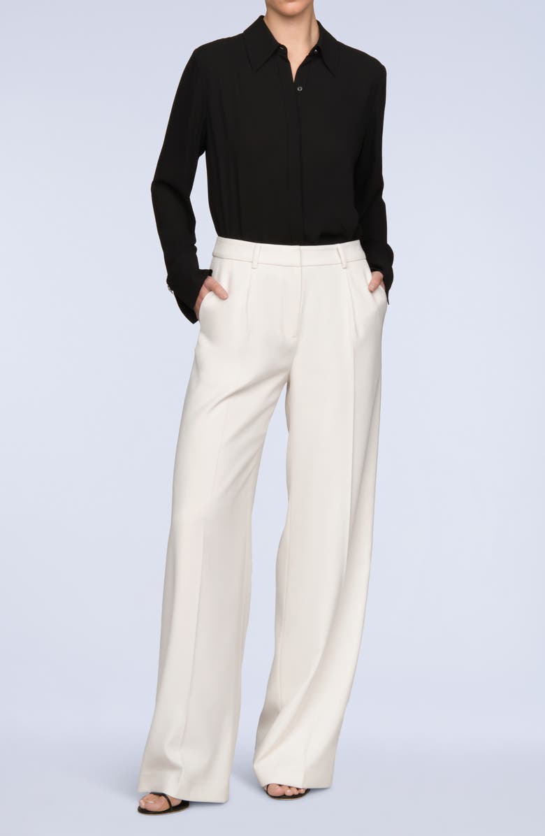 BCBGMAXAZRIA Tina Pants, Alternate, color, Gardenia