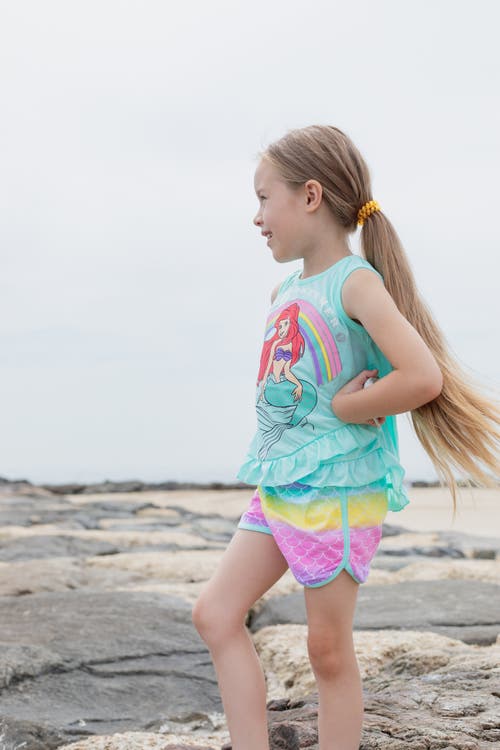 Disney Tank Top & French Terry Shorts Set In Blue